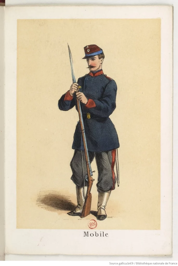 Uniforme de Garde national mobile en 1870 tel que celui que devait porter Joachim Louis Marie Moisan
